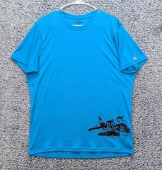 Pearl Izumi Run Like An Animal Shirt Mens LG Hiking Outdoor Cycling Workout Blue