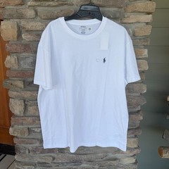 Ralph Lauren Polo SS White Large Men’s Crew-Neck Cotton T-Shirt NWT