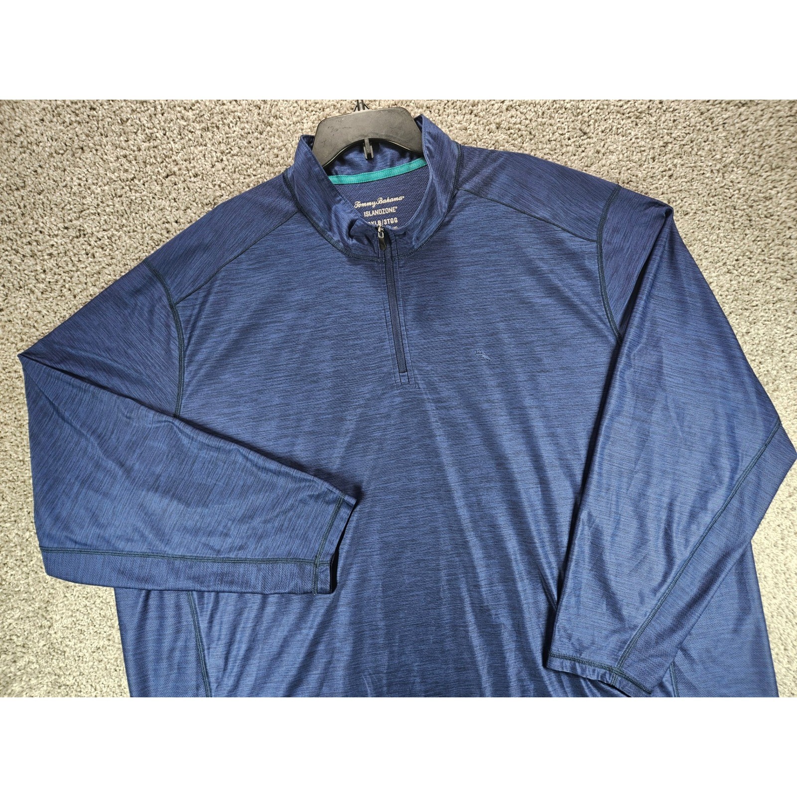 Tommy Bahama Palm Coast IslandZone Half Zip Shirt Mens 3XLB Blue Big & Tall gallery