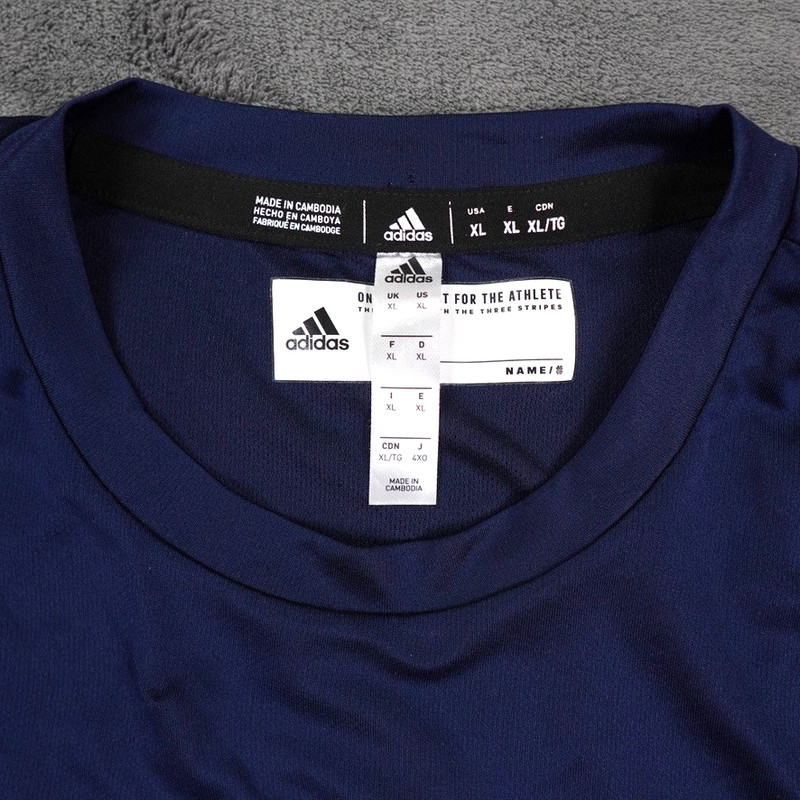 Adidas New England College Grims Hoops Shirt Mens XL Blue Clima Tech Basketball gallery