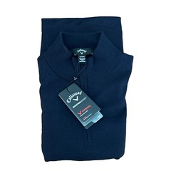 Callaway Men’s XL Navy Blue Weather Series Long Sleeves Thermal 1/4 Zip Pullover
