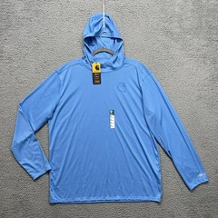 Carhartt Hooded Shirt Mens XL Blue Force Sun Defender UPF 50 Relaxed TK6165-M
