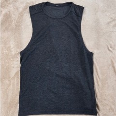 Lululemon Metal Vent Tech shirts Men black sleeveless Small Stretch Gym EUC