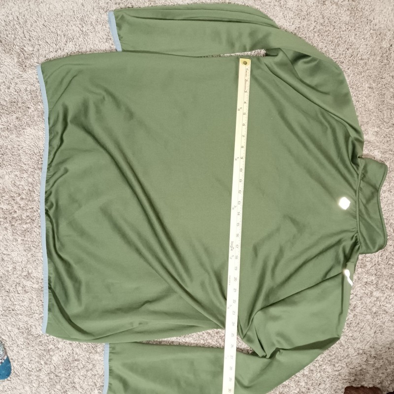 Zelos Mens Shirt 2XL Green Long Sleeve Quarter Zip Pullover Active Performance gallery