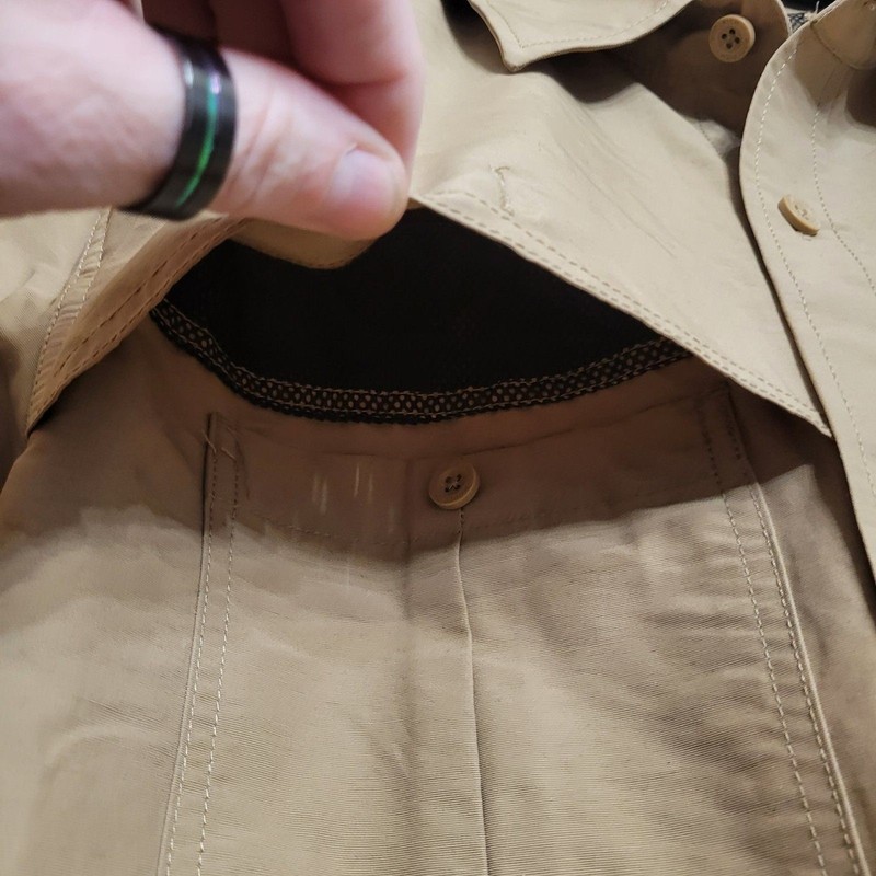 NEW Woolrich x Target Khaki Vented Long Sleeve Fishing Shirt Outdoor Mens S gallery