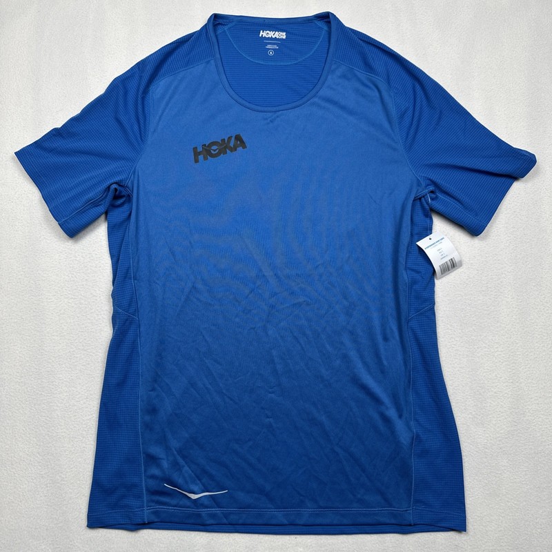 Hoka One One Short Sleeve Performance T-Shirt Blue Men’s Size Small Super Soft gallery