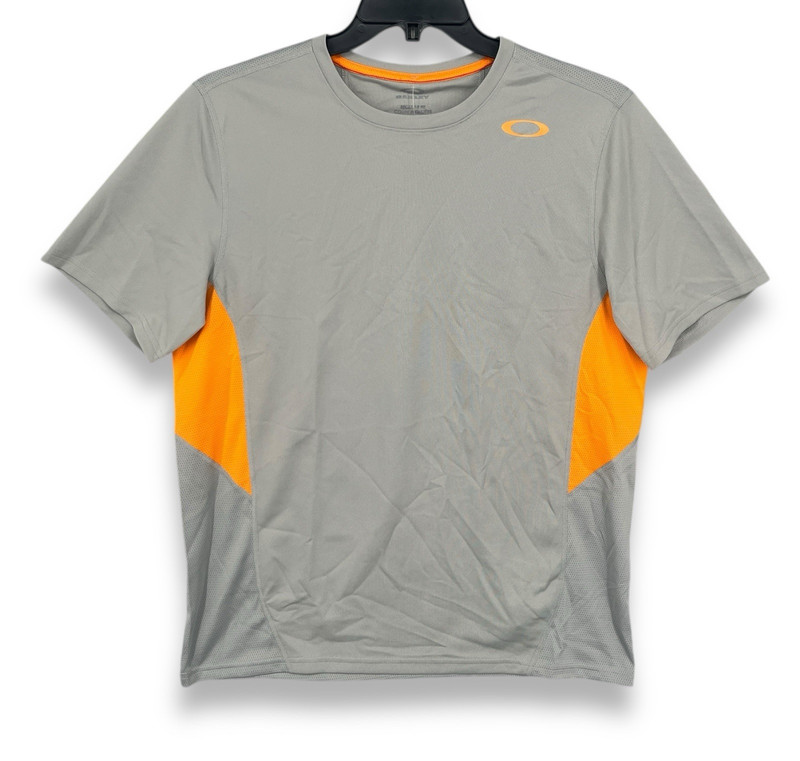 Oakley Motion SS Performance Tee Men's Size (Gray/Orange) NWT NEW gallery