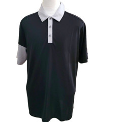 Adidas Climacool Golf Men’s Size L Solid Black Stretch Short Sleeve Polo Shirt