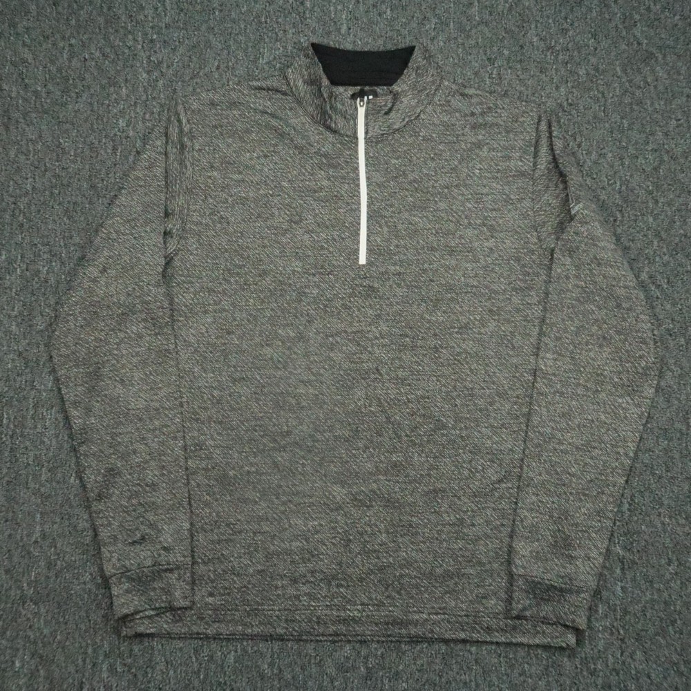 FootJoy Pullover Mens Medium Gray Half Zip Jacquard Texture TPC Craig Ranch