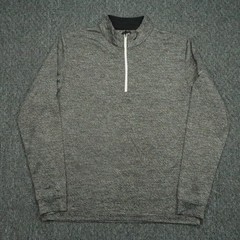 FootJoy Pullover Mens Medium Gray Half Zip Jacquard Texture TPC Craig Ranch