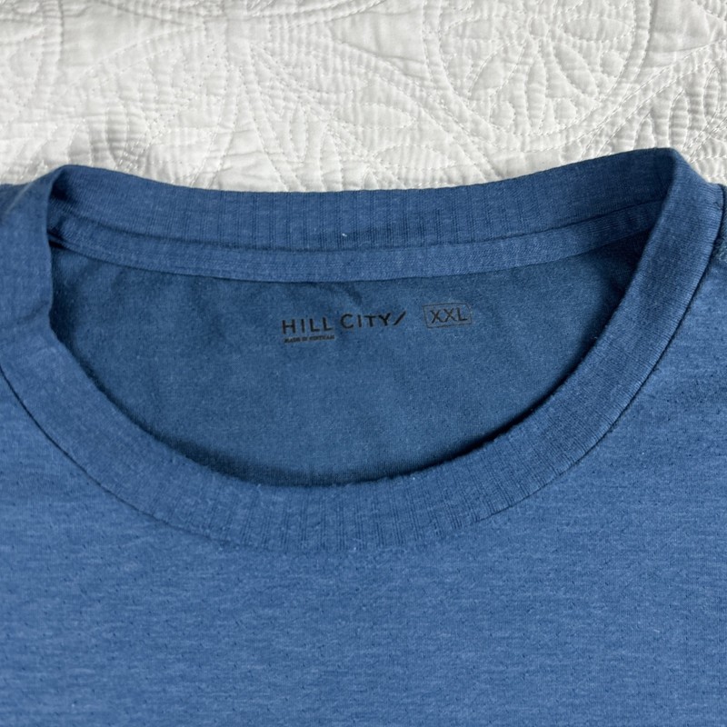 Hill City Shirt Mens XXL Blue Performance Athletic Workout Gym Running gallery