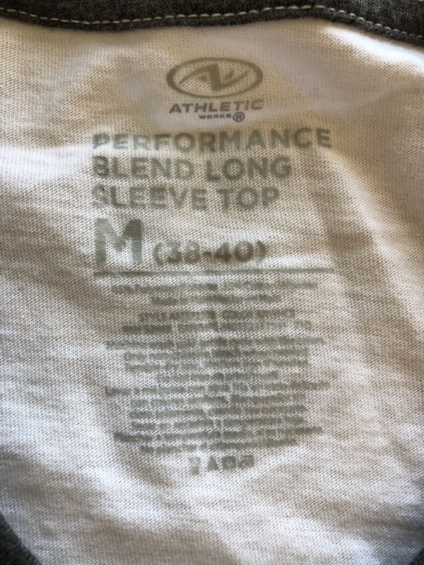 Moisture Wicking Athletic Performance Blend Size M New With Tags White/Gray gallery