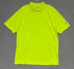 Nike Golf Dri-FIT Tour Performance Fluorescent Polo shirt Mens size Large