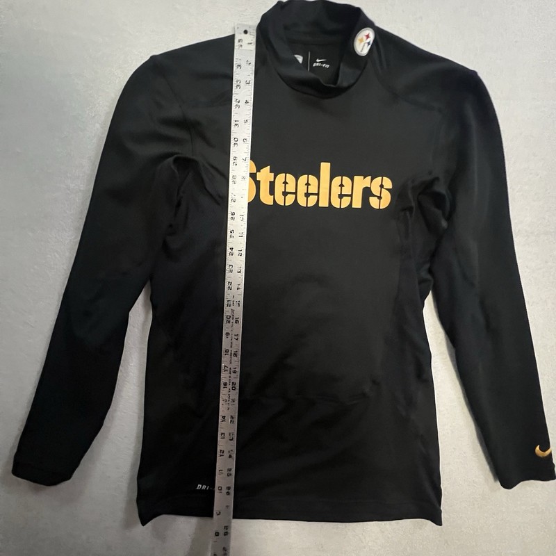 Nike Pittsburgh Steelers NFL On-Field Dri Fit Long Sleeve Mock Neck XL Black gallery