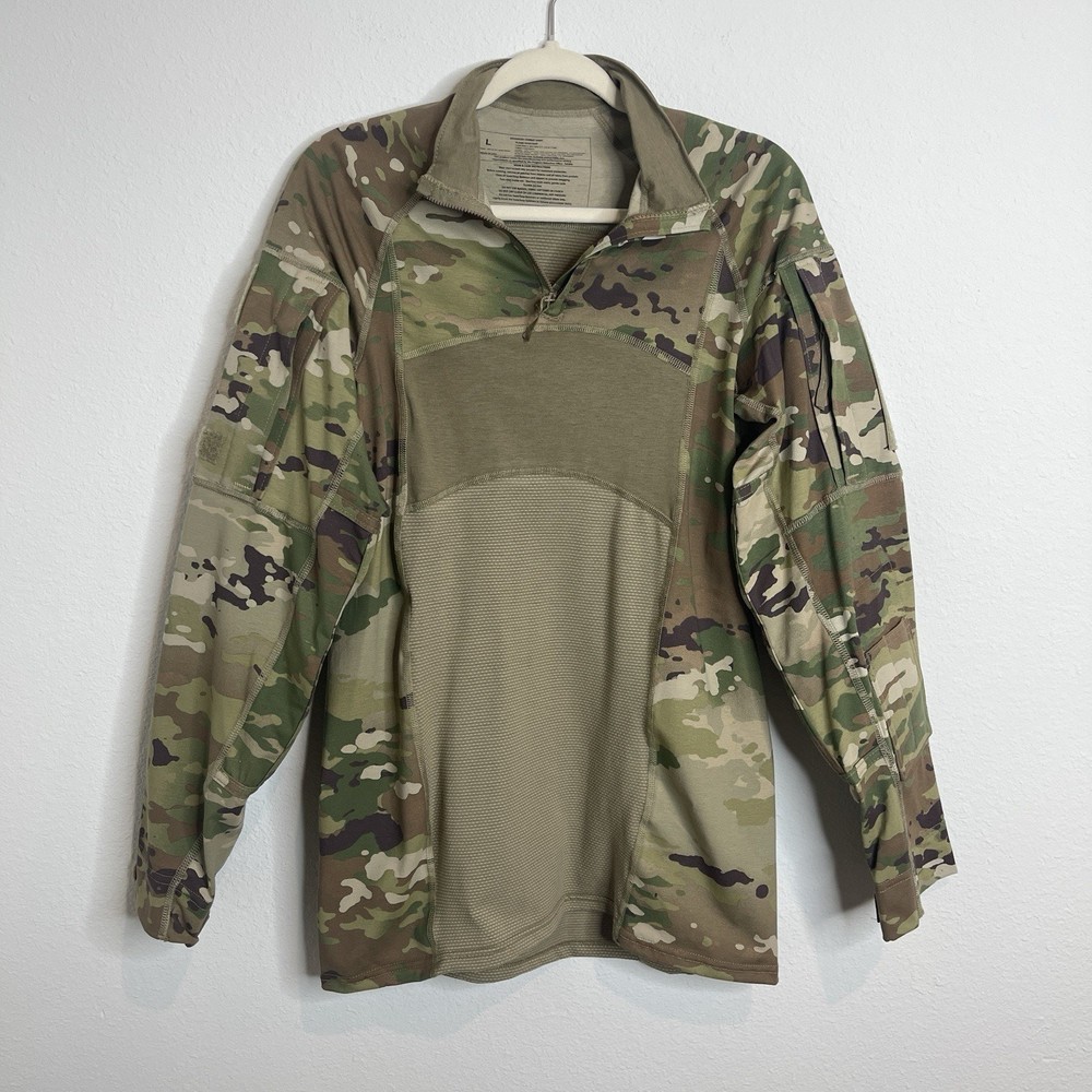 Army Combat Shirt OCP Large MULTICAM Flame Resistant FR Tactical 1/4 Zip USGI