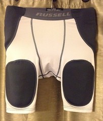 White Football Baseball Sliding Padded Under Shorts Small By Russell Athletic