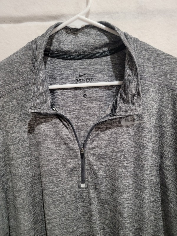 Nike Element Half-Zip Running Top Mens XL Grey Heather Dri-Fit Pullover 683485 gallery