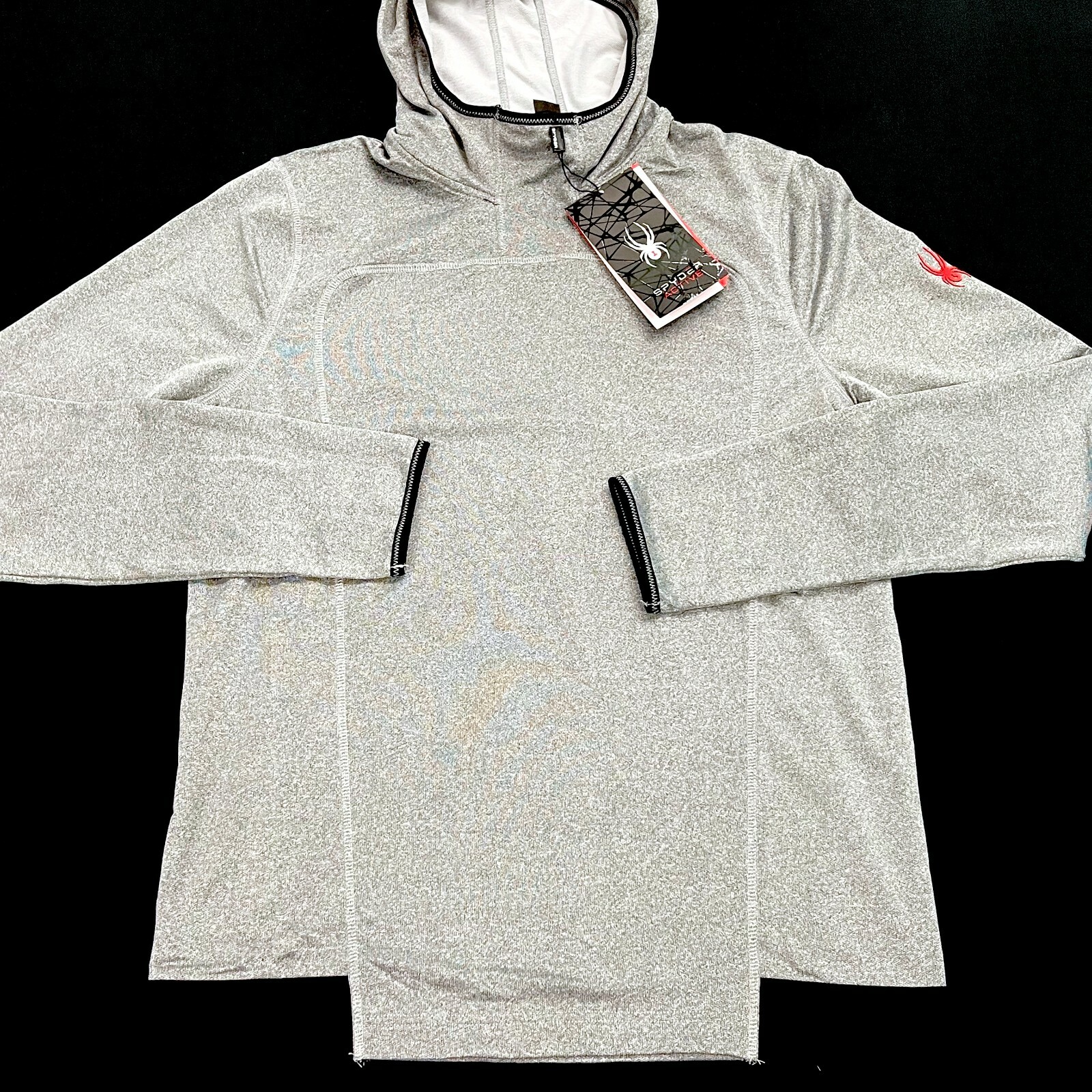 Spyder Active Long Sleeve Quick Dry Stretchable Shirt Hooded Pullover Jacket gallery