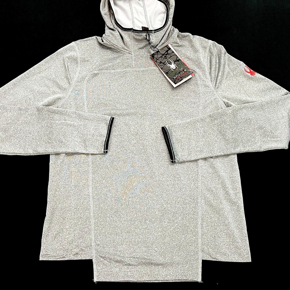 Spyder Active Long Sleeve Quick Dry Stretchable Shirt Hooded Pullover Jacket