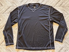 Nike ACG Baselayer T-Shirt Mens Large Black Sports Stretch Y2K Streetwear Faded