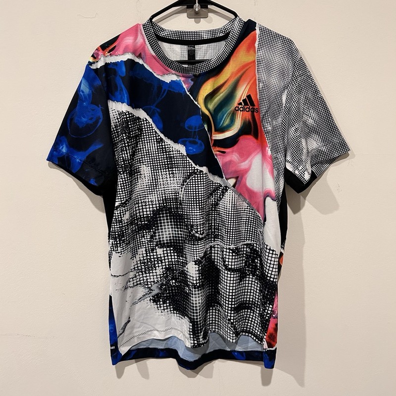 Adidas Men's USA Series Tennis Size XL court Printed Freelift Tee Shirt HC8535 gallery
