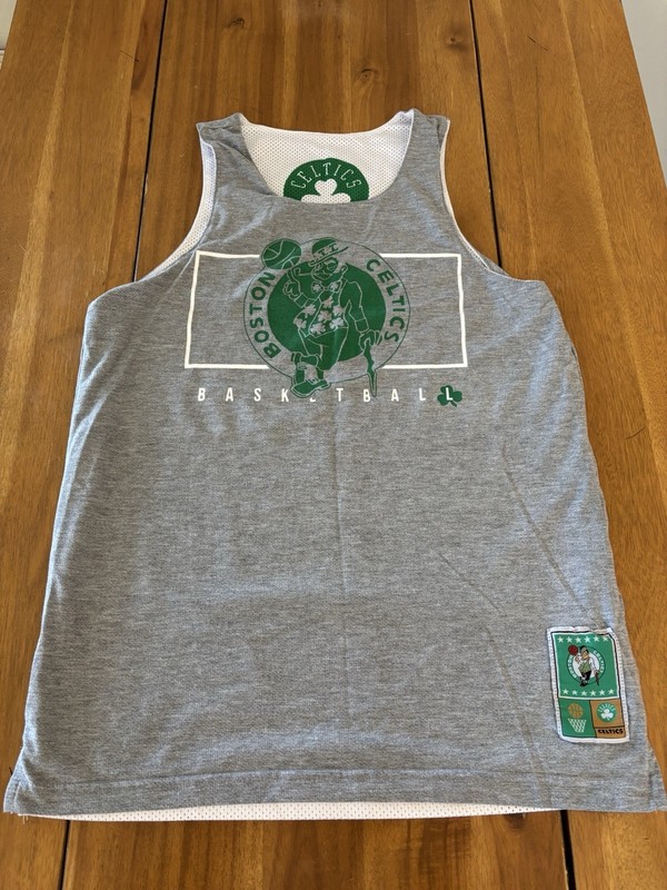 Boston Celtics Reversible Practice Jersey Mesh NBA Mens Medium Green White gallery