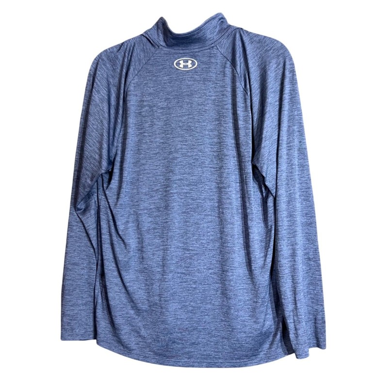 Under Armour Mens Size Large 1/2 Zip Blue Heather HeatGear Pullover Tech 2.0 gallery