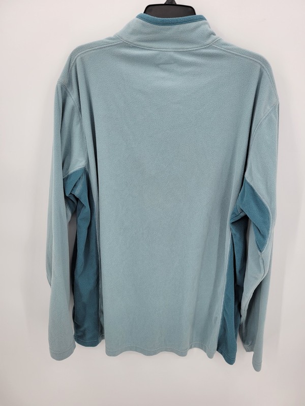 Columbia Pullover Mens XL Blue Fleece Colorblock Quarter Zip Outdoor Casual gallery