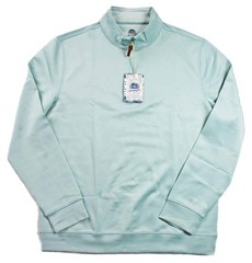 Havana Jim Mens S 1/4 Zip Pullover Long Sleeve Mock Neck Sweatshirt Aqua $95 NEW