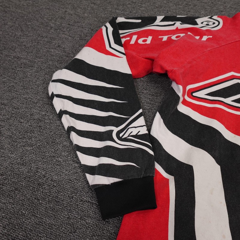 Vintage MSR Shirt Mens Medium Red World Tour Motocross Jersey Racing USA 90s gallery