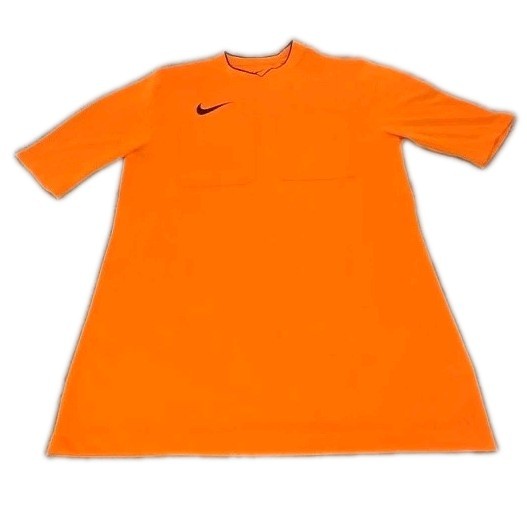 Nike Soccer Referee Shirt Men's Medium Orange Dri-FIT Strike Slim Fit Pockets gallery