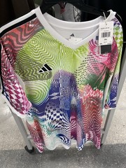 adidas Pride JSY M Multicolor Geometric Jersey T-Shirt Men’s 2XL Short Sleeve