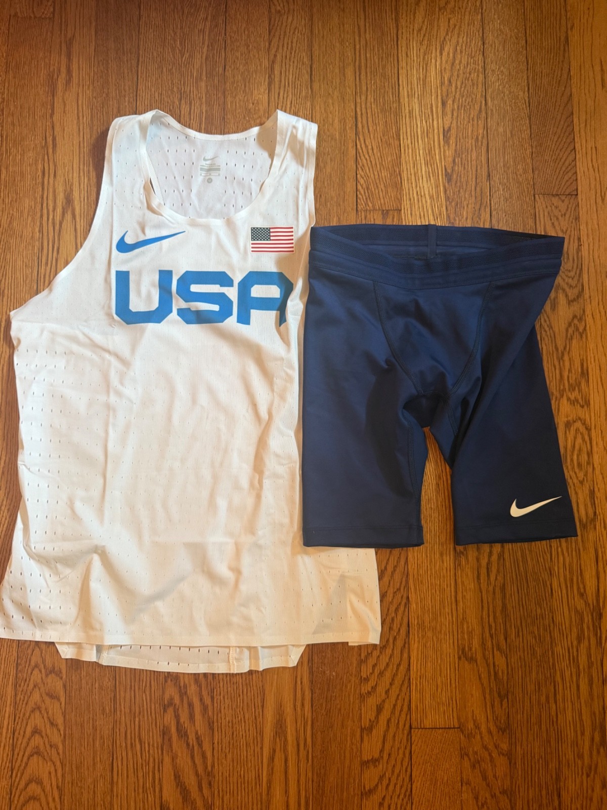 VERY RARE Nike USA Marathon Pro Elite Kit (Singlet + Half Tights) 2020 MEDIUM gallery