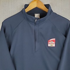 NIKE x BEIJING OLYMPICS Size Large Mens 1/4 Hidden Zip Performance Pullover Golf