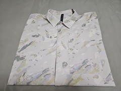 Lululemon Airing Easy Collar Short Sleeve Variegated Bloom SZ XL