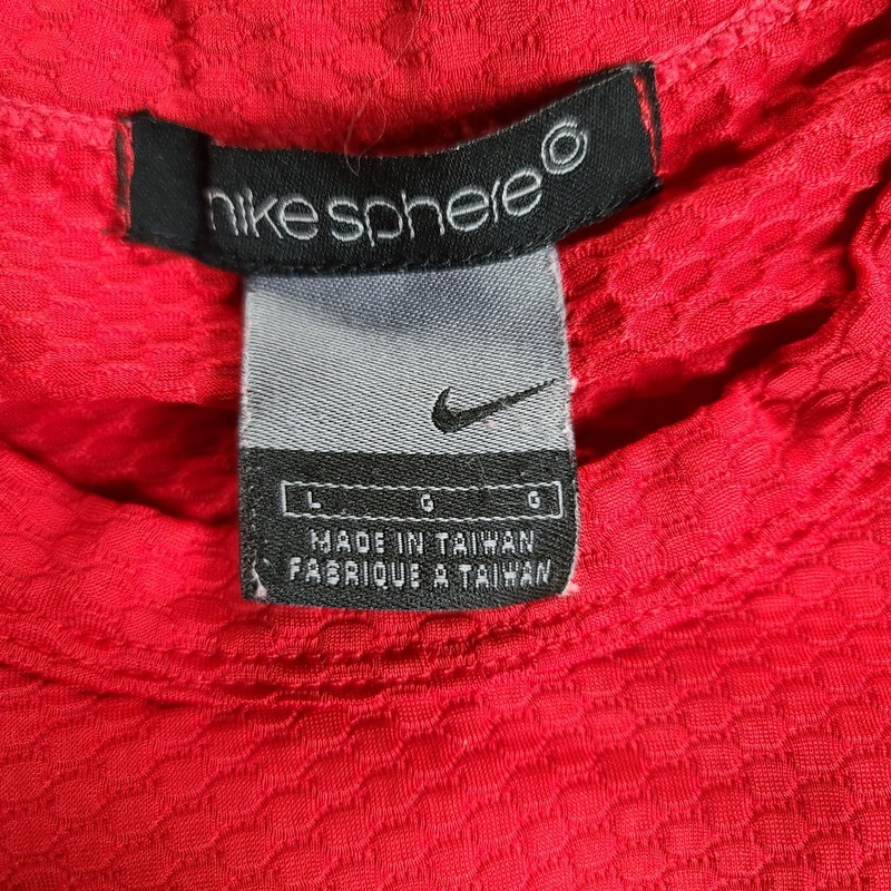 Nike Sphere Red & Grey Thermal Short Sleeve Shirt, Mens Size Large gallery