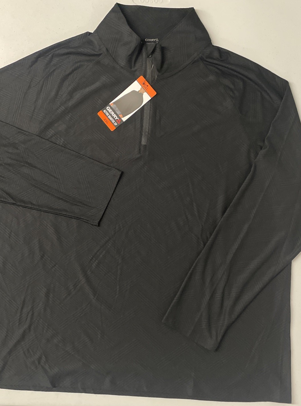 GERRY Mens Active Quarter Zip Regular Fit Pullover Shirt XXL Wicking BLACK Top gallery