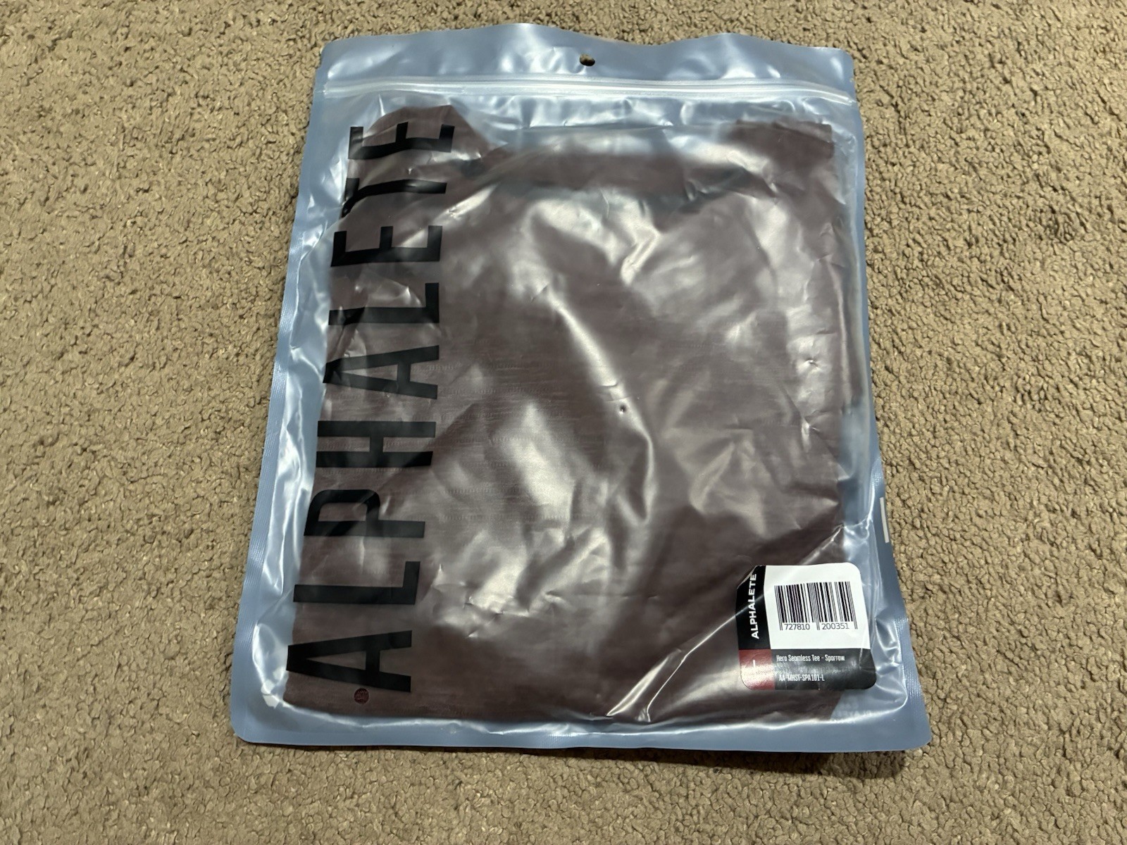 Alphalete Hero Seamless Tee Short Sleeve in Sparrow Crew Neck Shirt Men’s Size L gallery