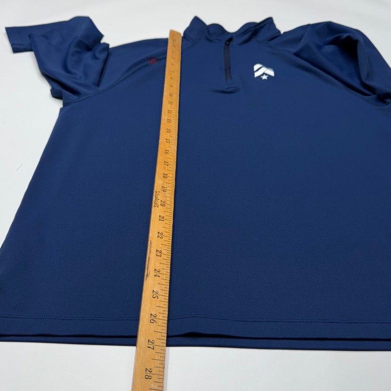 Rhone Session 1/4 Zip Pullover Men’s Medium Lightweight Barry's Gym Workout Navy gallery
