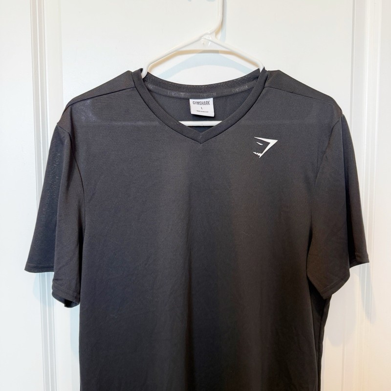 Gymshark Mens Black Performance T- Shirt Large Gym Training Sports Lightweight gallery