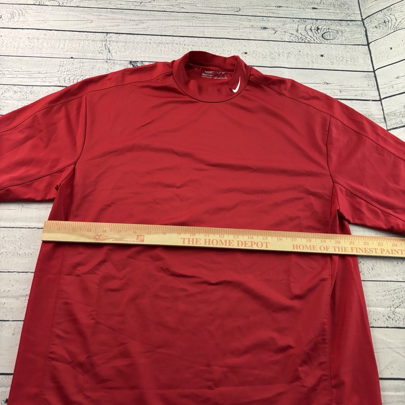Nike Golf Nike FIt Dry Mock Neck Short Sleeve Shirt Men's Large Red Tiger gallery
