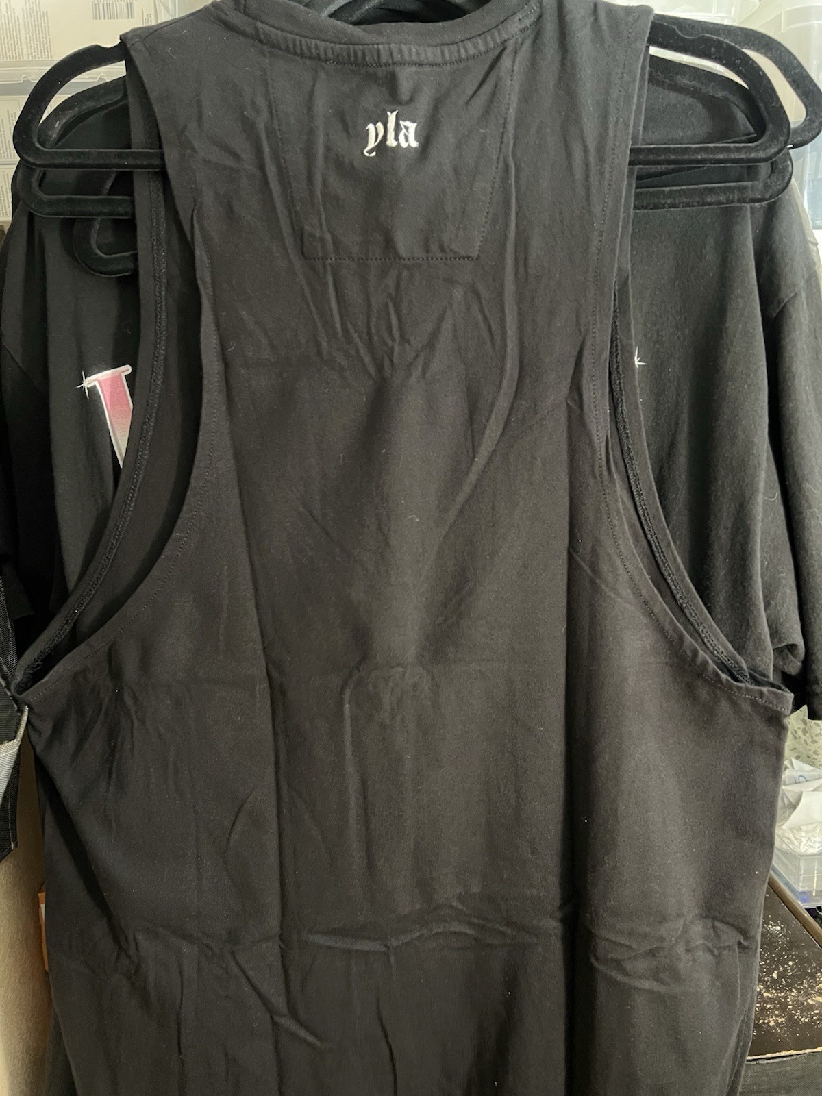 YoungLA Men’s 303 Old English Tank Top Large Black gallery