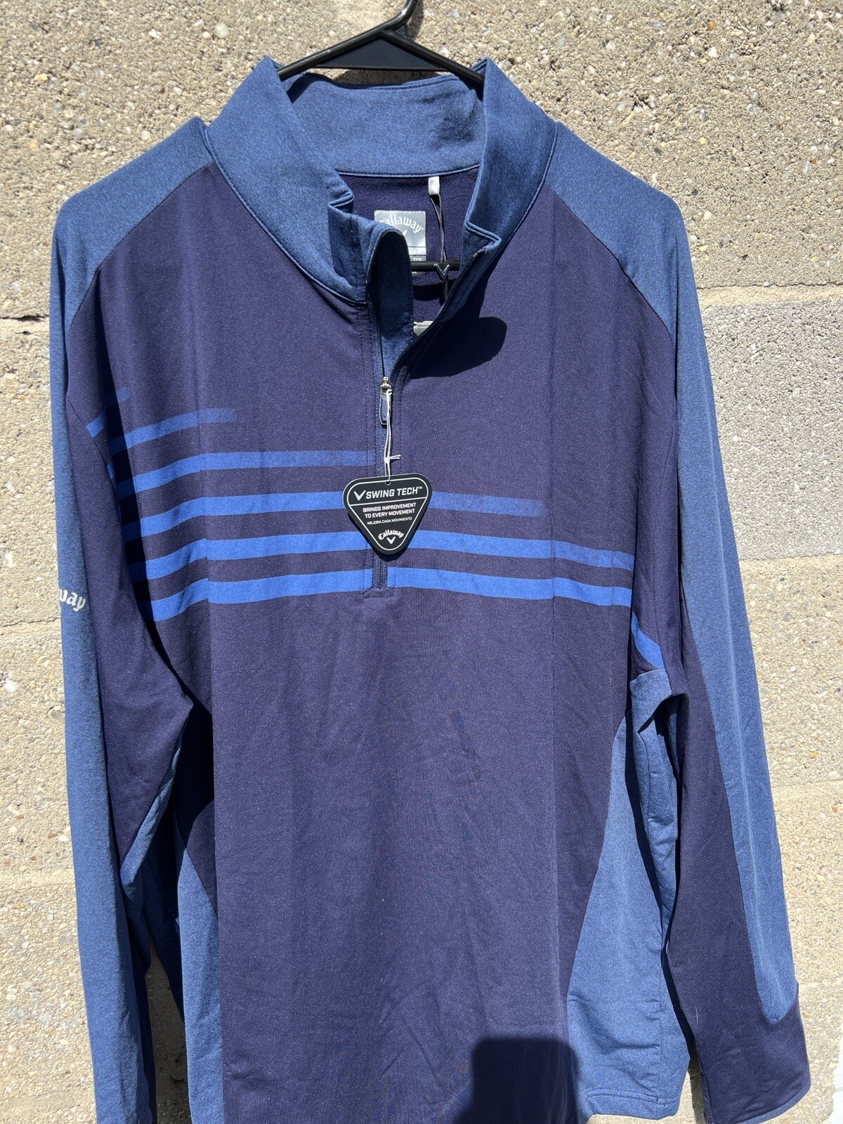 NWT Callaway Weather Series Thermal Swing Tech 1/4 Zip Pullover Men's 2XL Blue gallery