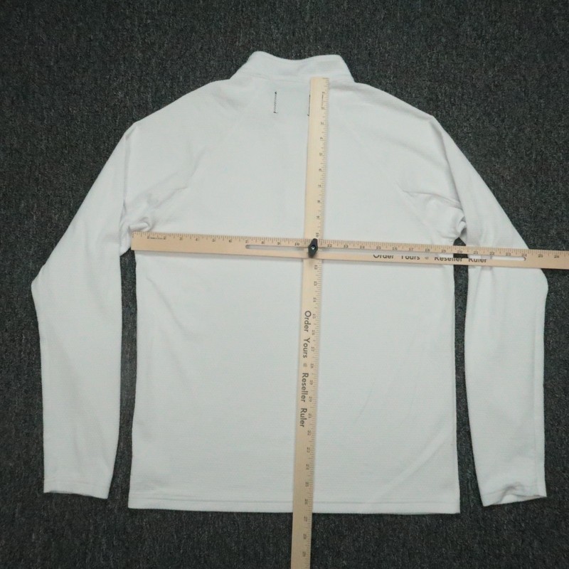 Reigning Champ Pullover Men Medium White Quarter Zip Textured Performance gallery