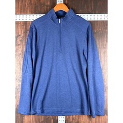 Adidas 1/4 Zip 3 Stripe Pullover Lightweight Golf Long Sleeve Blue Mens Medium