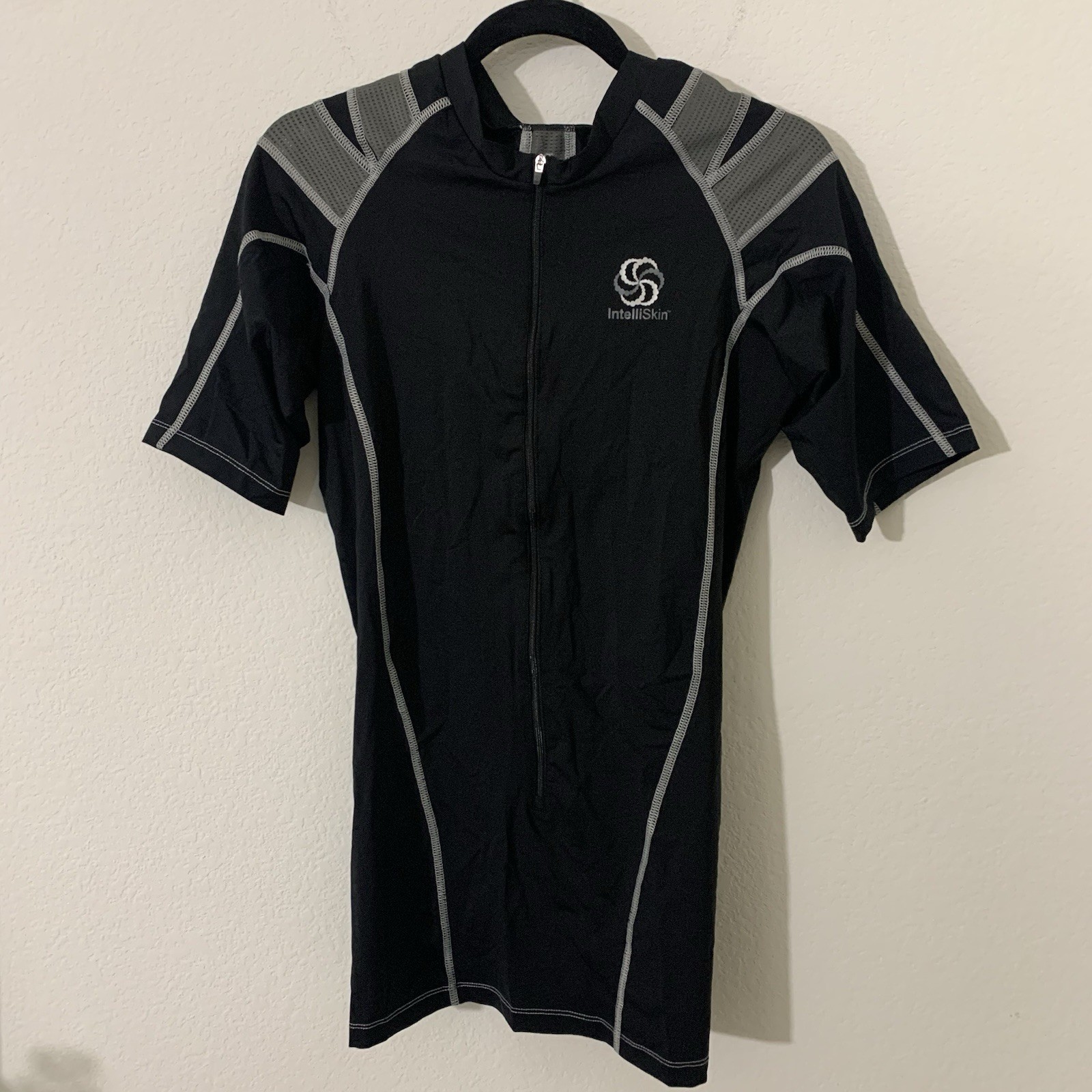 IntelliSkin Foundation Men’s Compression Posture Shirt XL Black Gray Zip S/S gallery