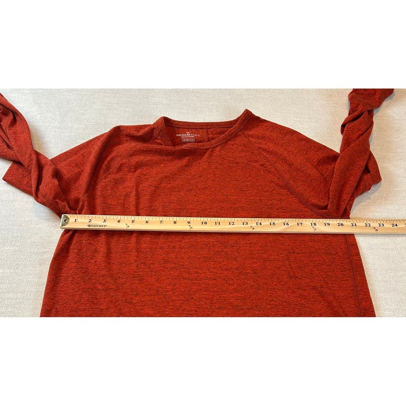 American Eagle Outfitters Active Flex Red/Orange Heathered Long Sleeve Shirt L gallery