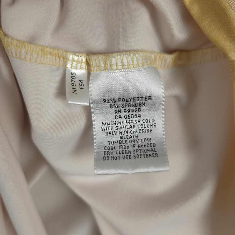 Bugatchi 1/4 Zip Performance Golf Pullover Mens XL Yellow Long Sleeve Stretch gallery