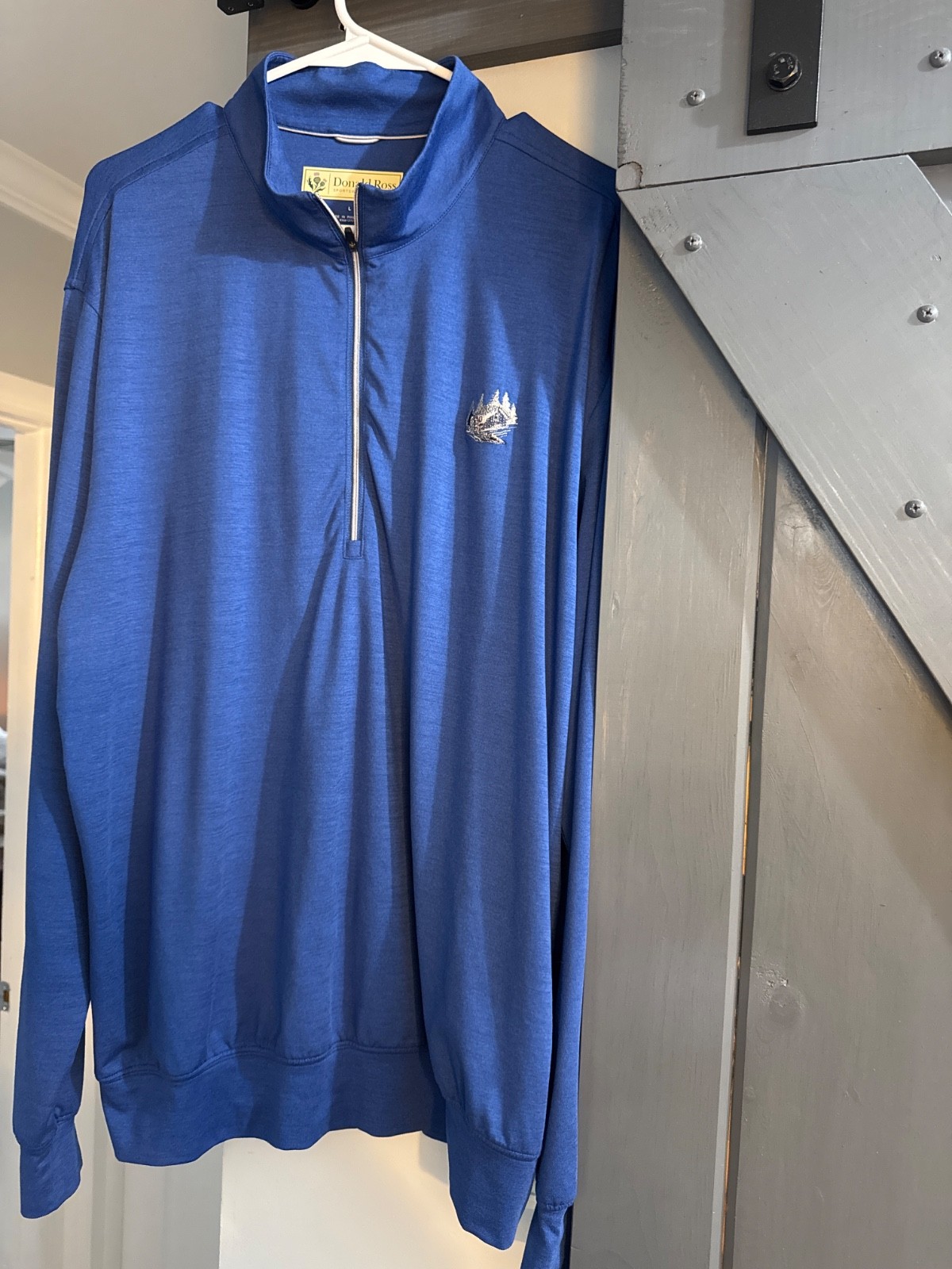 Men's Donald Ross Blue Half-Zip Pullover Large- Excellent Condition Golf gallery