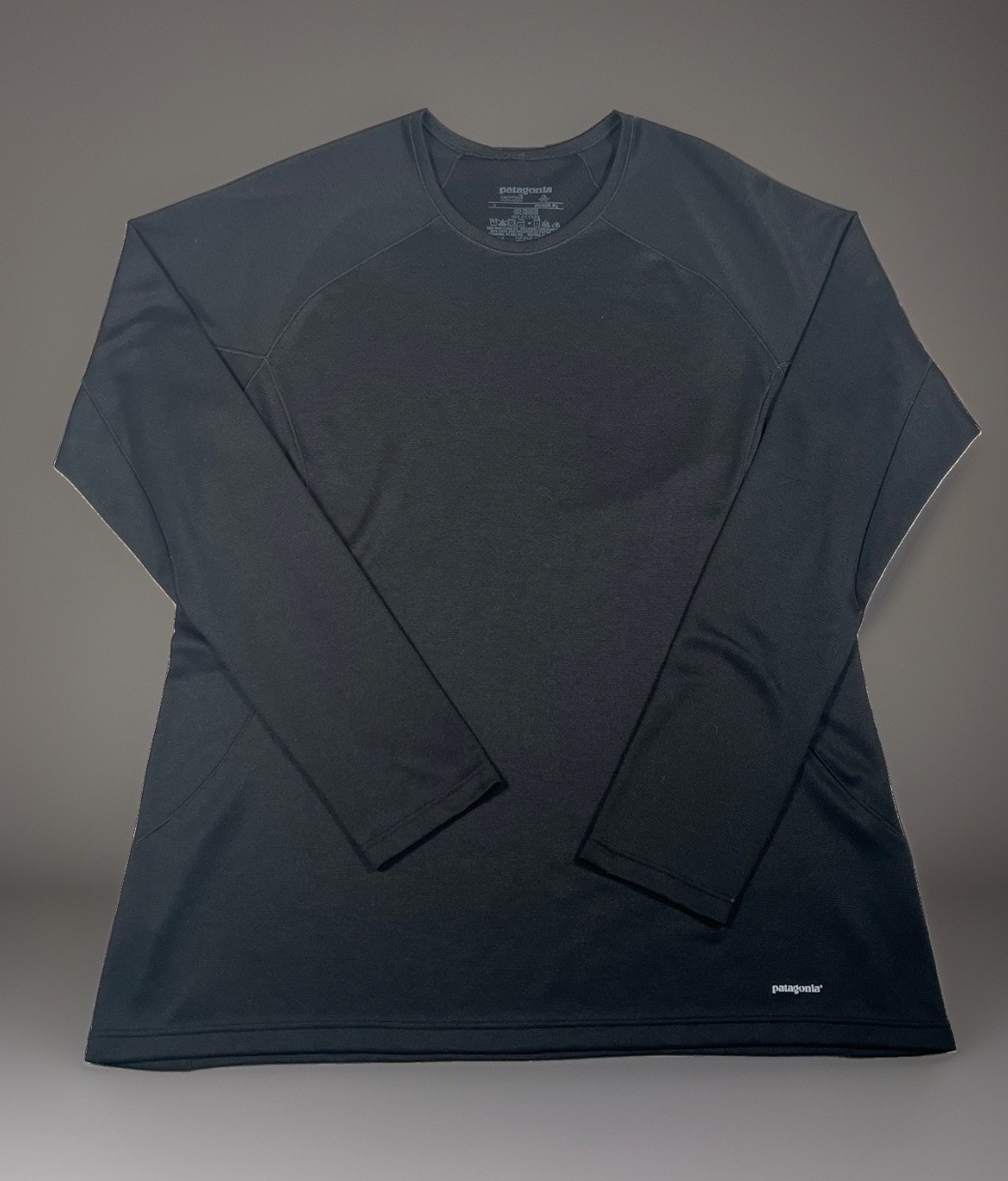 Patagonia Capilene 3 Midweight Crew Baselayer Men L Black L/S Polartec Shirt gallery